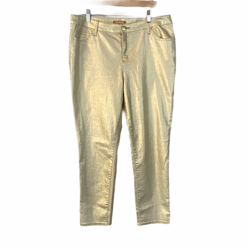 Ellen Tracy gold 5 pocket denim pants
